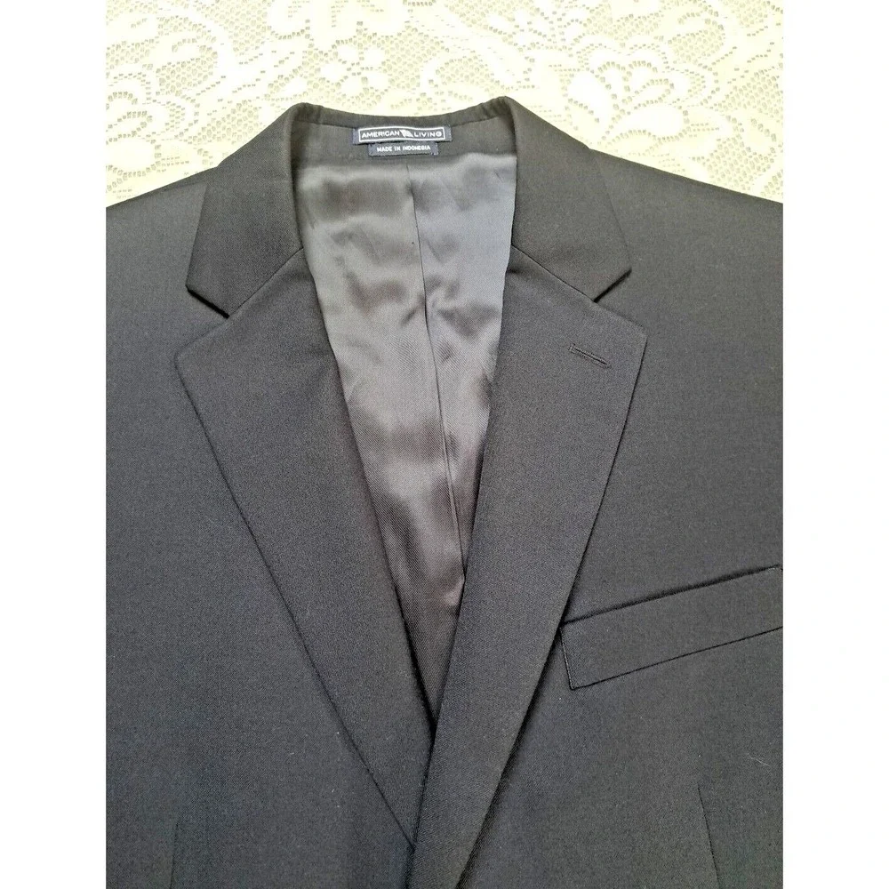 American Living Mens Classic Navy‎ Blue Blazer Gold Buttons Sz 40 R Single Vent